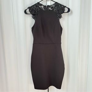 Women’s Black Cocktail Dress with Lace